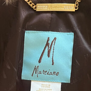 Marciano Leopard Print Fur Cropped Jacket