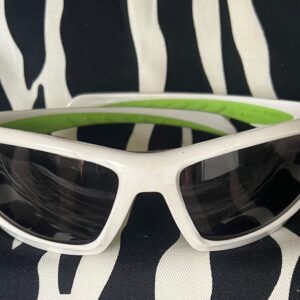 Preloved White And Neon Green Sunglasses