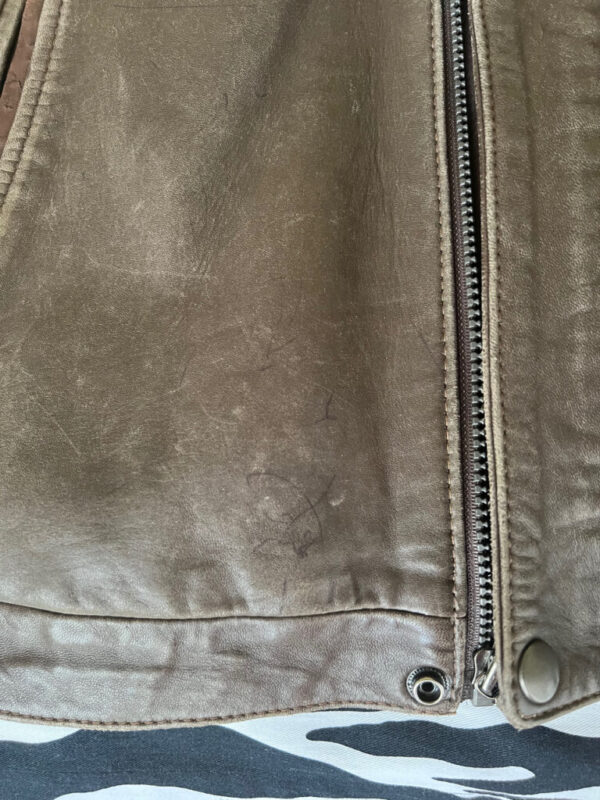 Preowned Leather Bomber Jacket