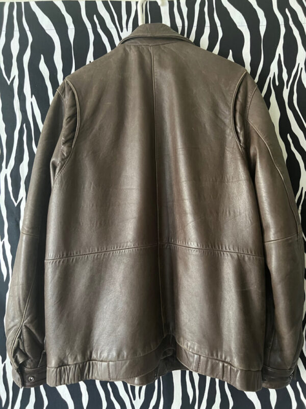 Preowned Leather Bomber Jacket