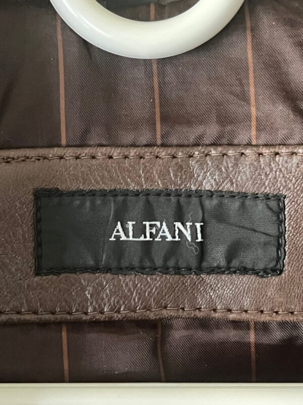 Preowned Brown Alfani Leather Bomber Jacket