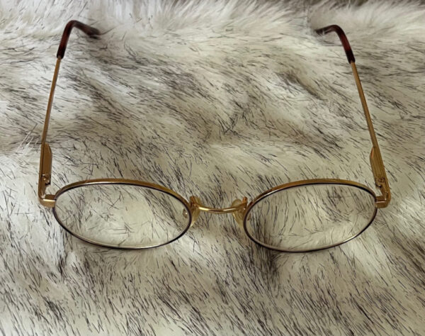 Preowned Magnivision Golden Reading Glasses With Spring Hinge +1.50