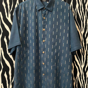 Preowned Navy Blue Short Sleeve Nat Nast Silk Shirt