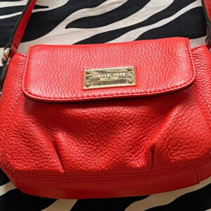 Red Leather Michael Kors Crossbody Bag