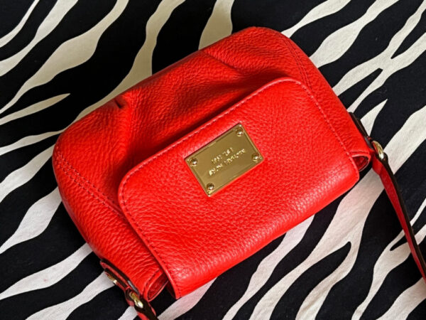 Red Leather Michael Kors Crossbody Bag