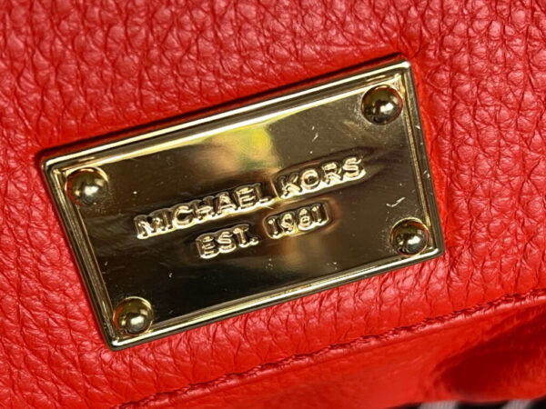 Red Leather Michael Kors Crossbody Bag