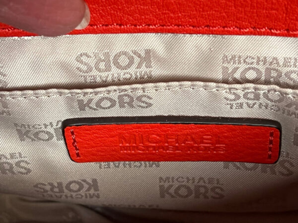 Red Leather Michael Kors Crossbody Bag