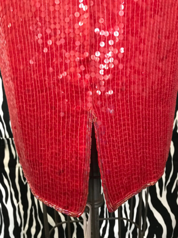 Red Silk Cocktail Dress