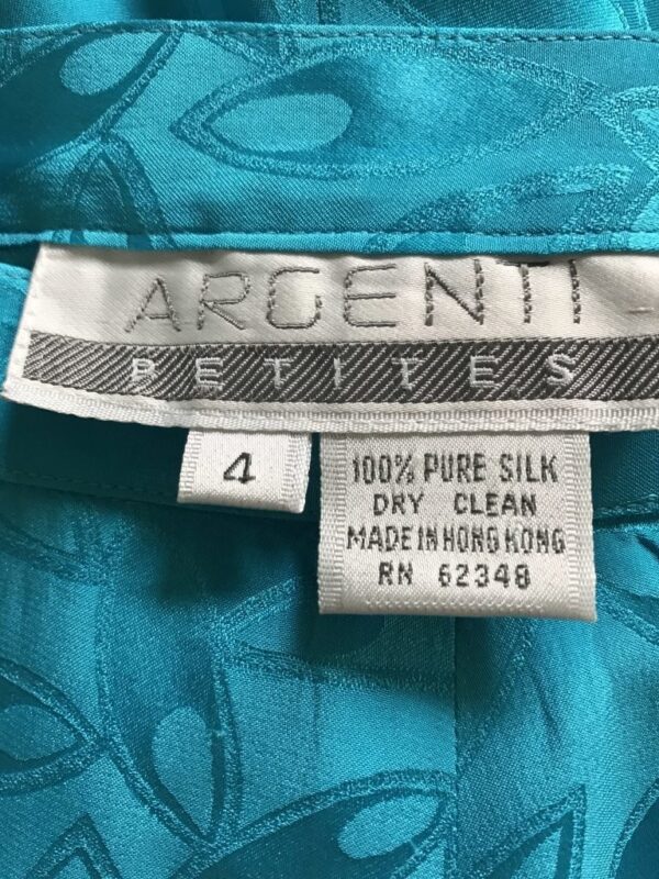 Turquoise Silk Argenti Skirt, Argenti Skirt, Silk Skirt, Turquoise Skirt