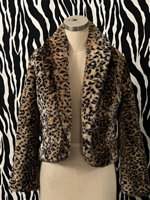 Twenty One Leopard Faux Fur Cropped Jacket