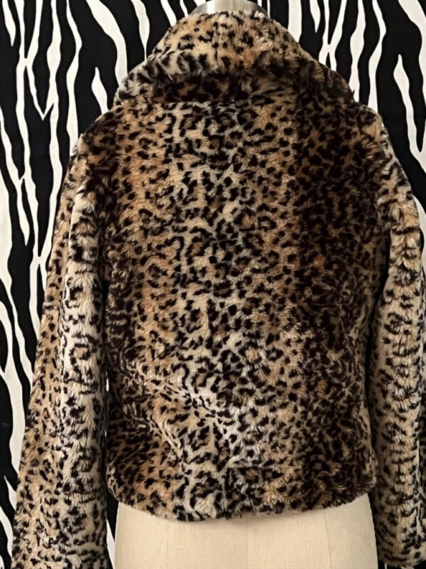 Twenty One Leopard Faux Fur Cropped Jacket