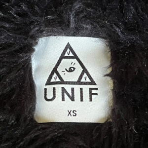 UNIF Asymmetrical Faux Suede And Faux Fur Jacket