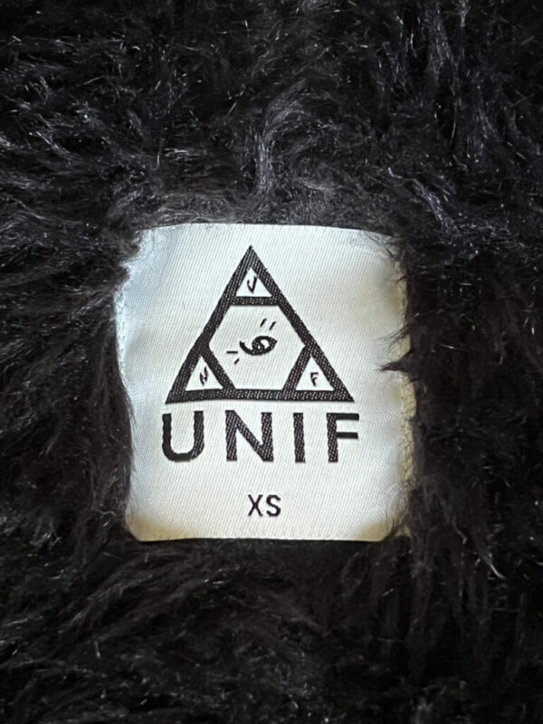 UNIF Asymmetrical Faux Suede And Faux Fur Jacket
