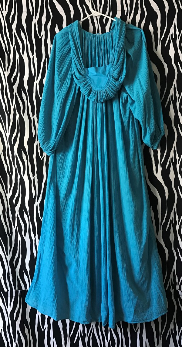 Vintage Beach Coat, Beach Coverup, Turquoise Beach Wrap