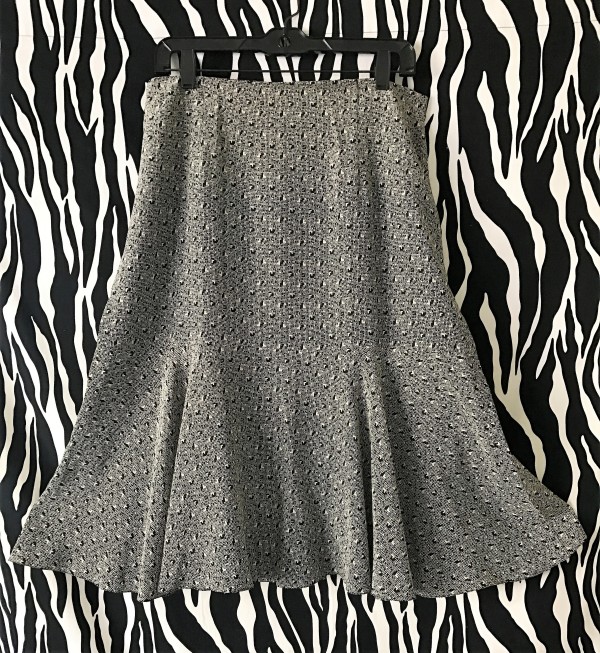 Vintage Silk Argenti Skirt, Argenti Skirt, Black And White Skirt, Silk Skirt