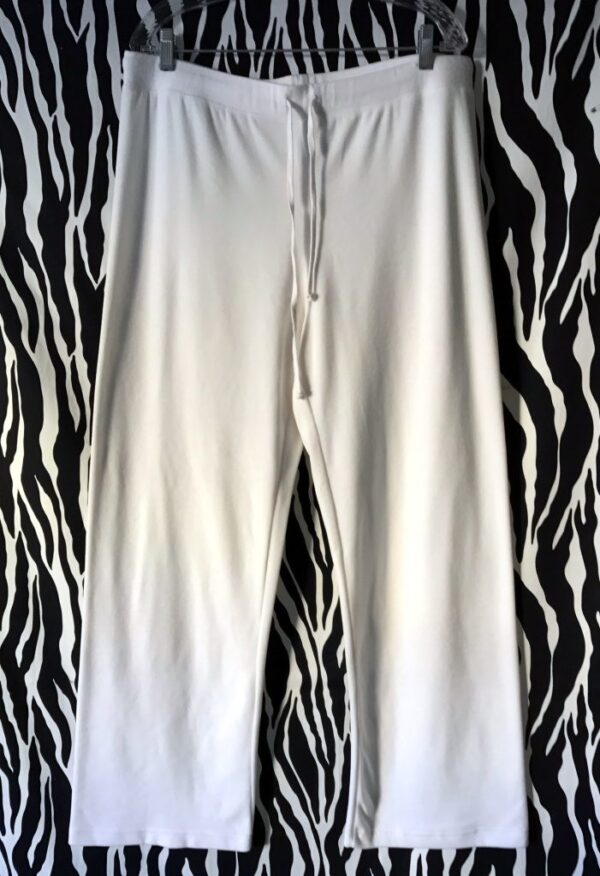 White Velour Sport Pants