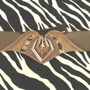 Artistic Ornamental Vintage Leather Belt, Vintage Leather Belt, Olive Green Belt, Artistic Belt