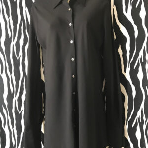 Black Silk DKNY Shirt, Black Silk DKNY Dress, Silk DKNY Tunic, Black DKNY Shirt, Silk DKNY Shirt