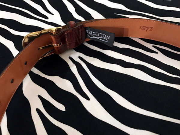 Brighton Vintage Embossed Leather Belt, Brighton Leather Belt, Vintage Leather Belt - Image 3