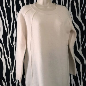 White Merino Wool Inhabit Pullover Tunic, Inhabit Pullover, White Pullover Tunic, Merino Wool Tunic, Inhabit Tunic